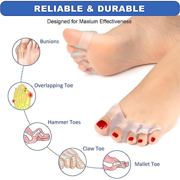 3 par Hallux Valgus tågelkorrigerare för kvinnor och män