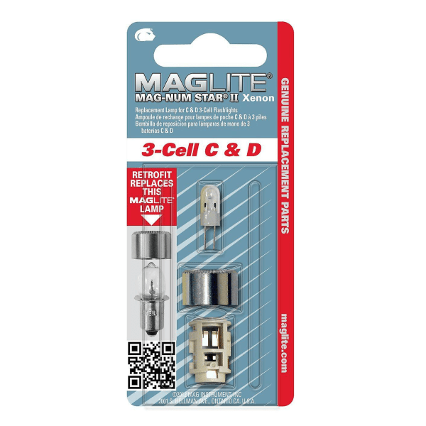 Maglite ficklampa - Magnum Star II Xenon lampe - 3-cells ficklampa - enkel lampepakke klar standard