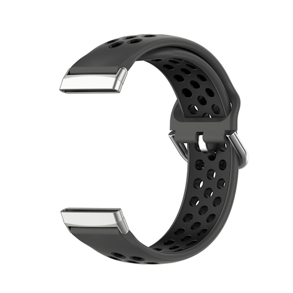 Silikone træningsarmbånd til Versa 3/Fitbit Sense - Sort Black Svart