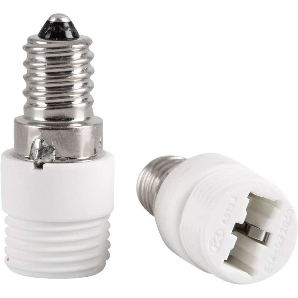 CDQ 2-pack E14 til G9 keramisk sokkeladapter for LED, halogenlampe