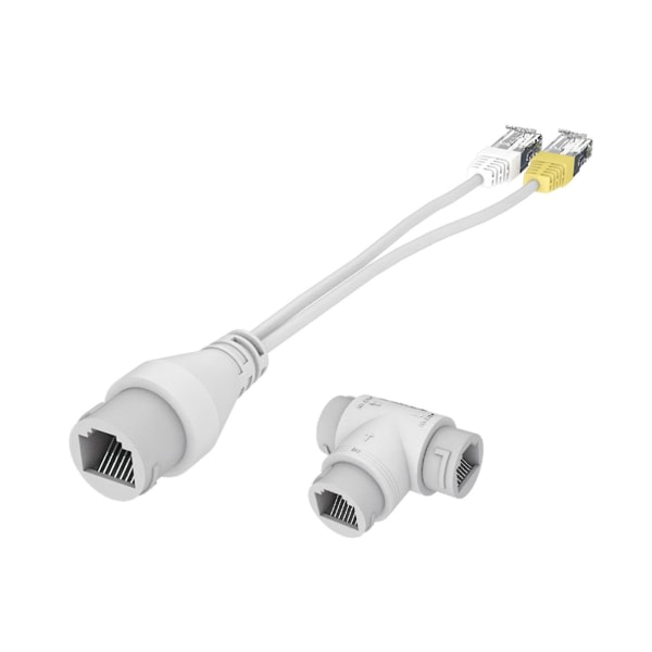 Poe Camera Simplified Cable Connector Splitter 2-i-1 nätverkskabelkontakt null ingen