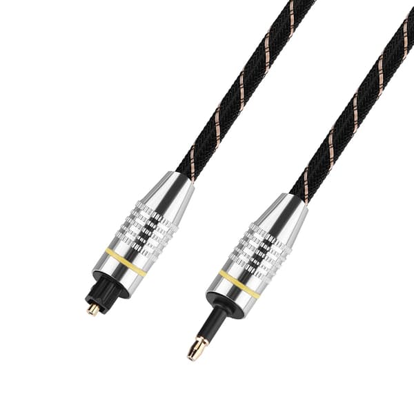 Toslink til Mini Plug 3,5 mm optisk fiber digital lydkabel SPDIF forgyldt stik 2m