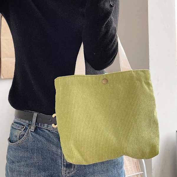 Lunsjpose i Cordstoff GUL yellow