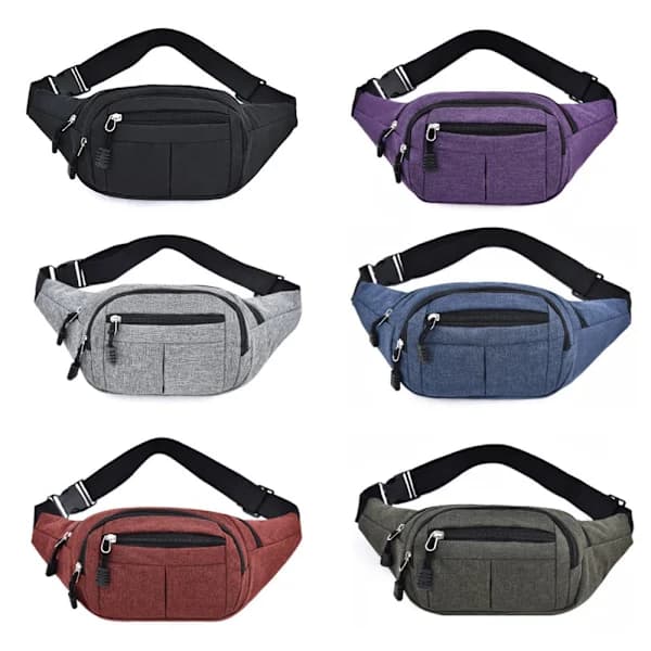 Smooth Comfortable Waist Bag Mobile Phone Bag Shoulder Bag Light Grey light grey ljusgrå