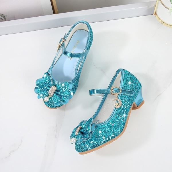 Prinsesse Elsa sko til børn, festsko til piger, blå, 22,5 cm / størrelse 37 22.5cm / size37
