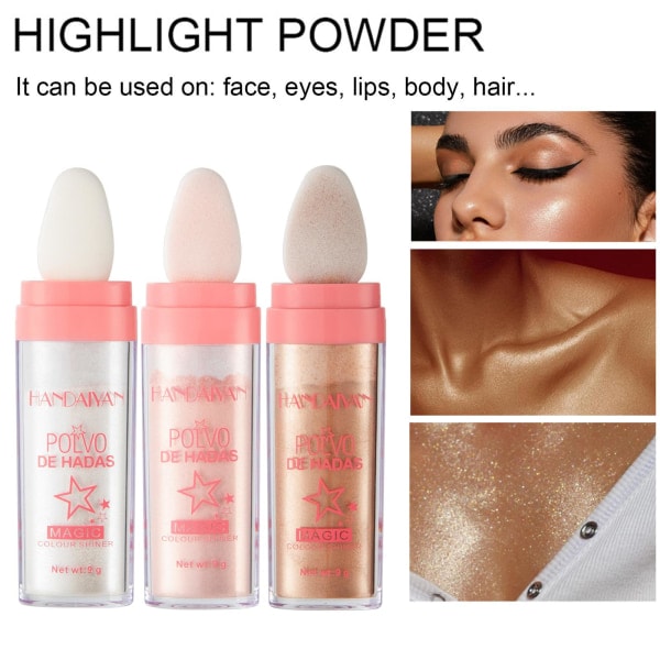 Fairy Powder Highlighter Powder Shimmer Contour Blush Powder White