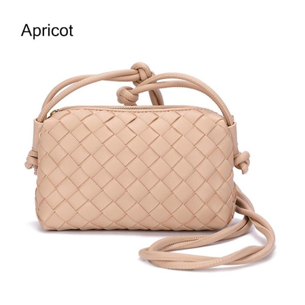 Crossbody-väska för damer PU-flätad APRIKOS Apricot
