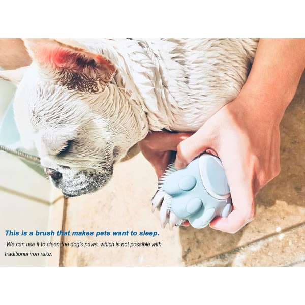 CDQ Hundbadborste Husdjurschampoborste for lugnande massagetvätt