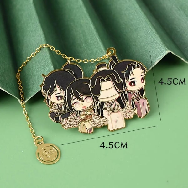 Luova anime-kirjanmerkki Mo Dao Zu Shi Stormästare i demonisk odling Wei Wuxian Lan Wangji Metal Hollowing Bookmark 4