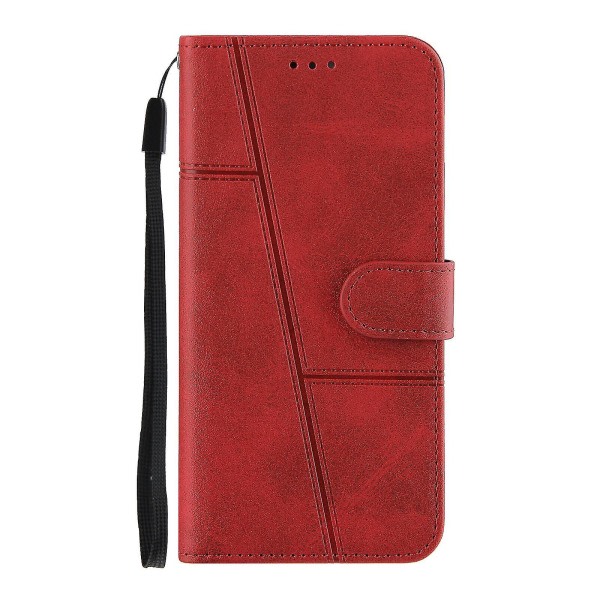 Yhteensopiva Iphone Se 2020 case Läder Folio Cover Magnetic Premium Etui Coque - Röd null none