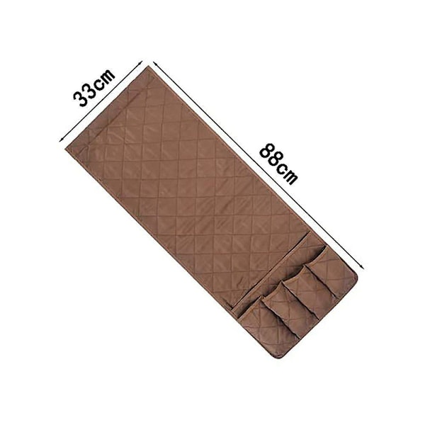 Sofa lenestol armlene organizer sklisikker caddy veske for sofa lenestol oppbevaringsveske for telefon bøker magasiner TV-fjernkontroll brown