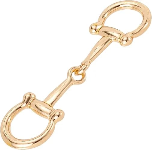 Silketørklæde Ring Clip Hestebids Kæde Sjalholder Spænde til Kvinder Guld
