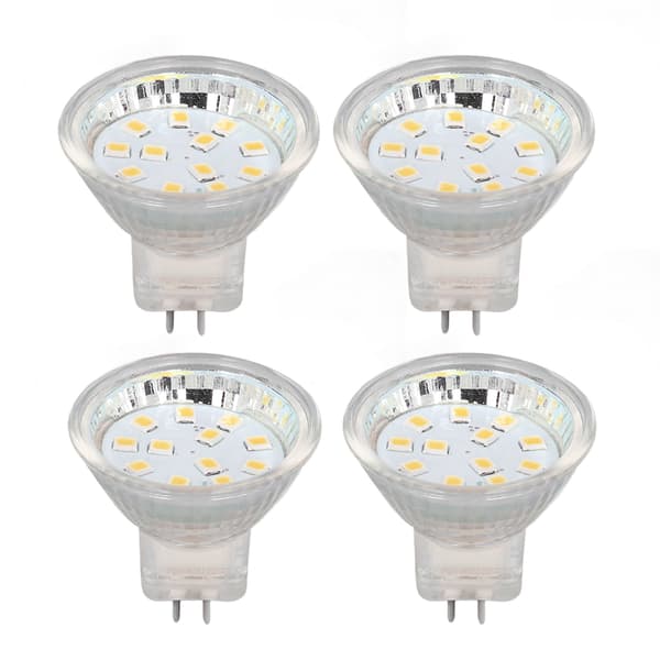 4 stk MR11 12LED lyskilde 2W 300LM Spot Light Bulb Dobbel stift B