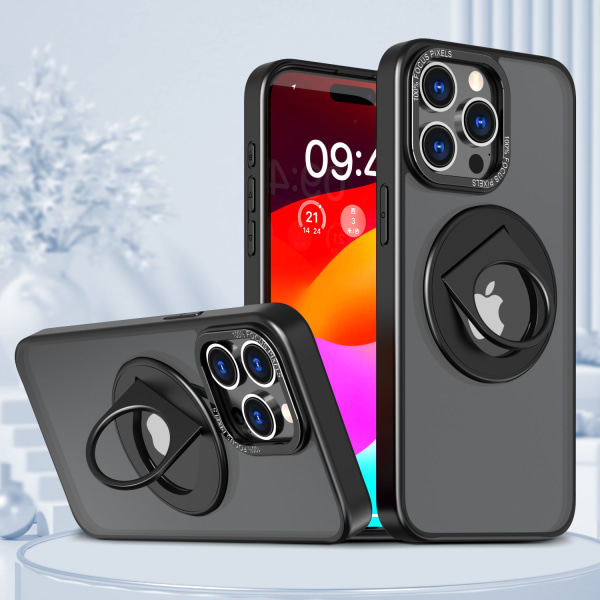 CDQ Magnetiskt skyddande telefonfodral med osynligt stativ för iPhone