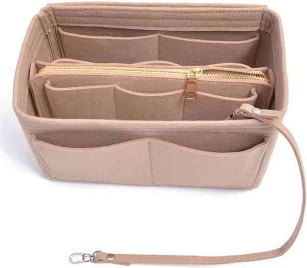 Väska i Väska Organizer - Handväska Organizer - Väska Organizer - Väska i Väska Innerficka - Innerficka - Innerficka - 1 styck - brun - 22*11*13cm