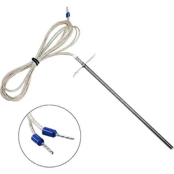 RTD temperatursensor erstatning for Traeger Grills 22 34-serien, rustfri stålsensor for trepelletsgriller