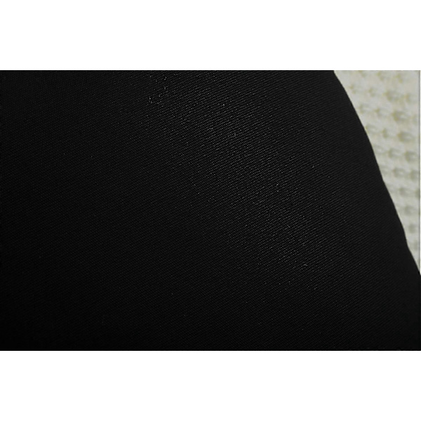 Handgjord Solid 100% Bomull Canvas Kuddfodral (x 18 \" av 2, Svart)_tfrf