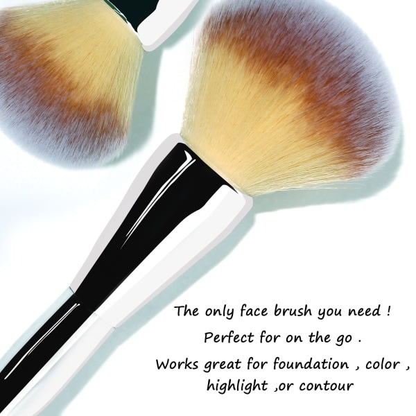 CDQ Foundation borste, pulver borste platt välvd tålig makeup borste