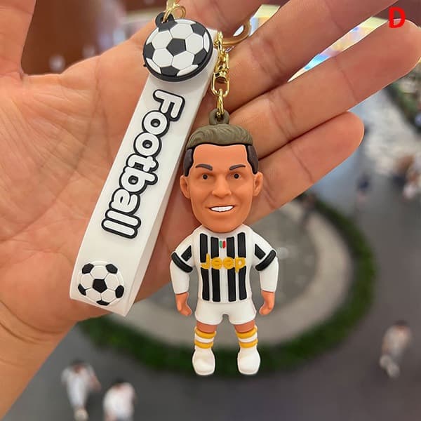 Fodbold Ronaldo Figur Fodboldstjerne Nøglering Taskevedhæng D D-tfrf D
