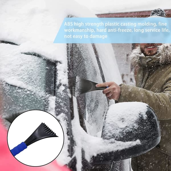 Bilar Isskrapa Bilvindruta Plast Snow Frost Isborttagningsverktyg med skumhandtag för bilar Lastbilsfönster (1st, röd) zdq