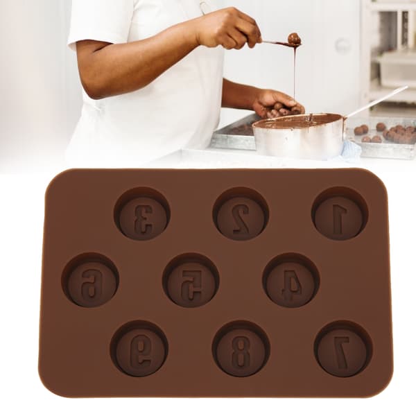 Nummerform Silikone DIY-form Chokolade slik Kageform til Valentinsdag Børnenes dag Nummerform 0.1