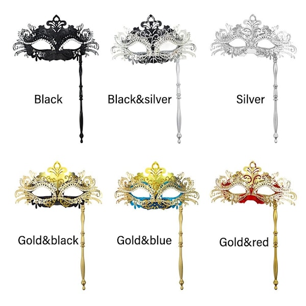 Maske med håndtak GOLD&RED GULD&RED gold&red