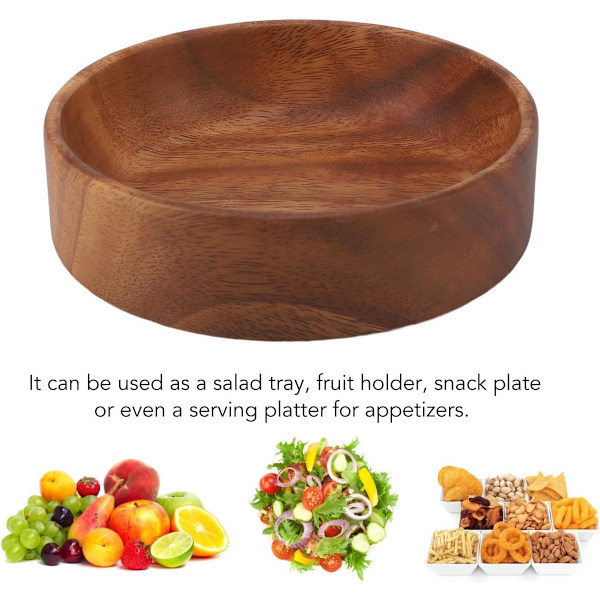 Small Round Wooden Bowl - Cozy Storage Solution for a Rustic Home Atmosphere