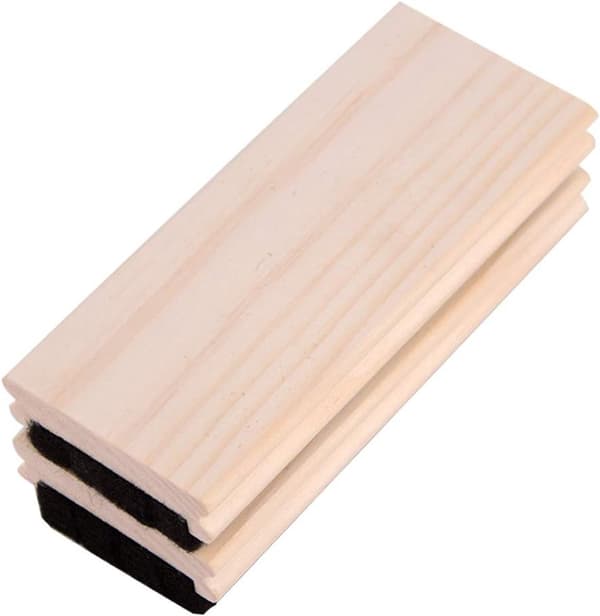 Eraser - Pine Felt 2-pack - Dust-free - Suitable for Blackboards and Whiteboards - Chalk Eraser - Engravable - DIY