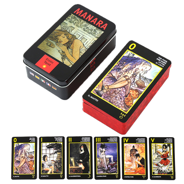 Iron Box Manara Oracle Card Tarot Fate Divination Deck Party Bo Flerfarget one size
