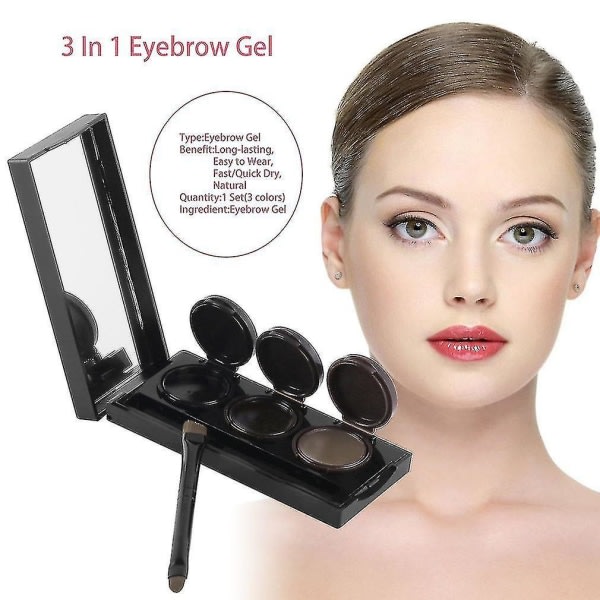 Music Flower Brand Makeup Eyeliner Gel & Eyebrow Powder Palette Vattentät