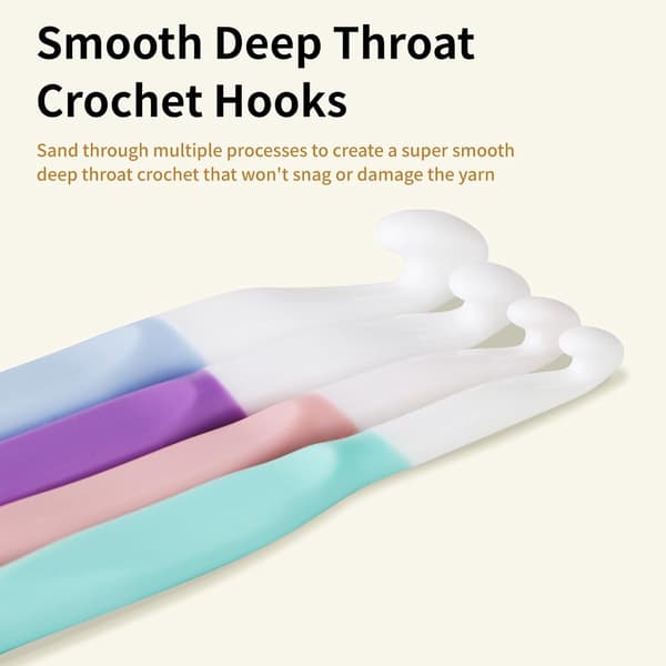 Ergonomic Crochet Hooks with Soft Grip - Ergonomic 4-Piece Crochet Hook Set