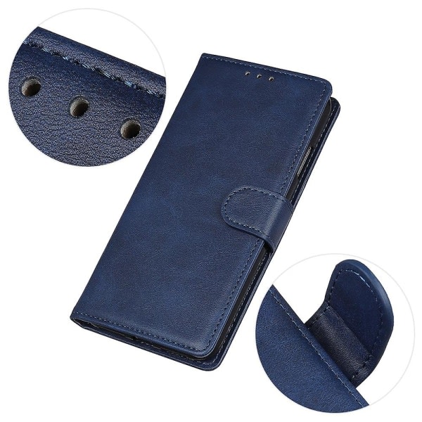 For Samsung Galaxy Xcover 6 Pro Pu Läderställ Telefonveske Fulltäckende plånbok Cover Blue