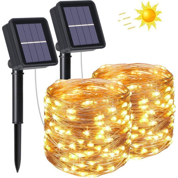 Solcells-Fairy Lights Vattentät Led Utomhus Vattentät Ip64 Sträng