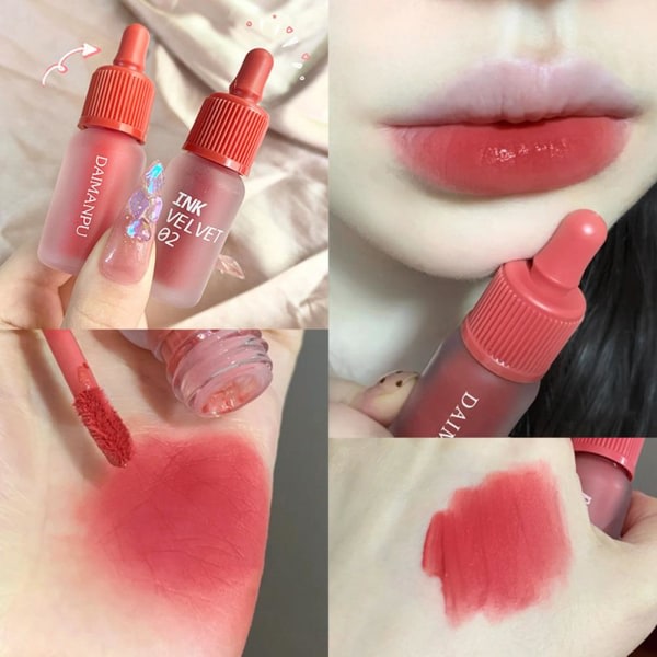 6 farger Ink Velvet Matte Dyeing Lip Gloss Moisturizer Non-Stick # 602 4G
