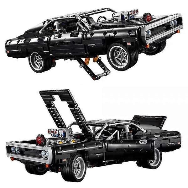 Hot Moc Bricks Tech Bilserie Doms Dodged Charger 42111 Modellbyggesteiner Racingbiler Leker Gave Til Gutter Barn