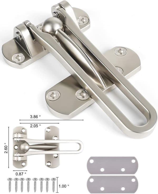 2 st Dörrlås Hasp Hemsäkerhet Swing Bar Guard Barnlås Förstärkning Stopp_tfrf
