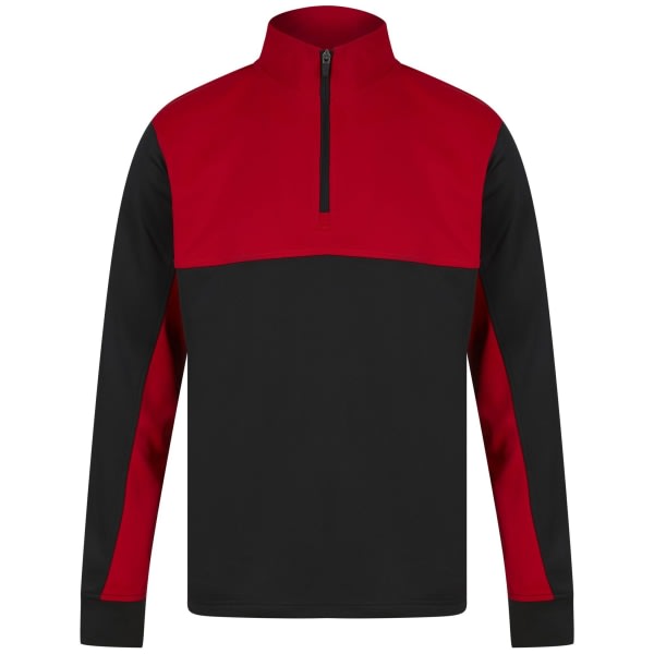 Finden & Hales Herre Quarter Zip Track Top M Sort/Rød Black/Red M zdq