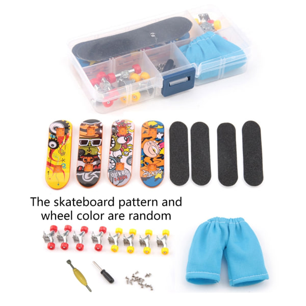 Mini Finger Skateboard DIY Kit Leke for Tenåringer og Voksne Nyhet Finger Skateboard med Legering Lager Gutt Bursdagsgave null - 3