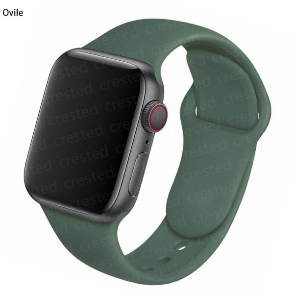 Silikoninen ranneke Apple Watchille, 44mm 40mm 38mm 42mm Correa Iwatch Series Se 6 5 4 3 Armband Apple Watch Series 7 45mm 41mm Beryl 42 44 45 mm S-M Beryl