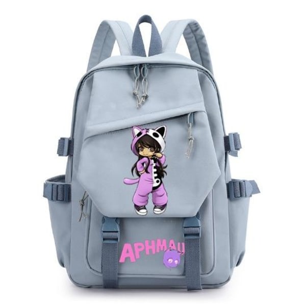 Aphmau ryggsäck barn ryggsäckar ryggväska 1. ljusblå ljusblå