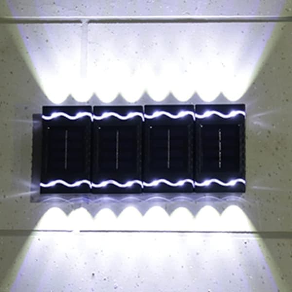 Solcellsvägglampor 4-pack Utomhus LED Trädgårdsbelysning Spårbart Landskapslampa & Trappbelysning_tfrf
