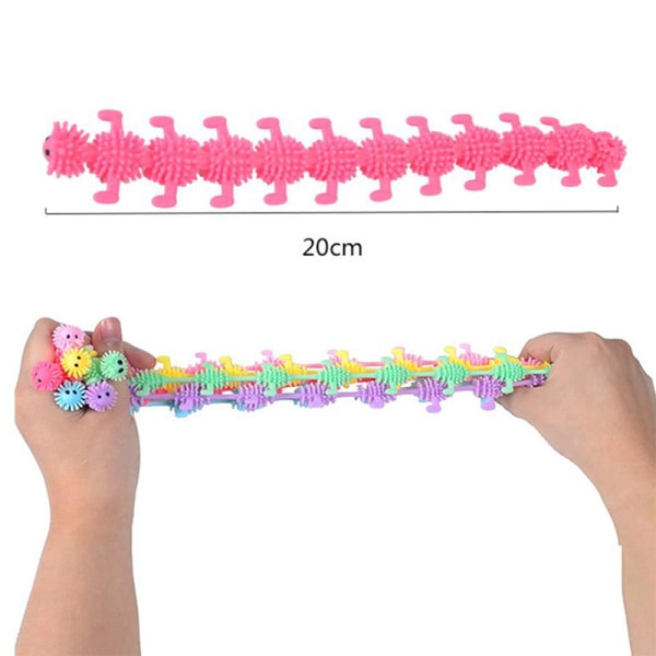 6 st maskar nudlar stretch sträng TPR rep anti stress leksaker sträng flerfärgad one size
