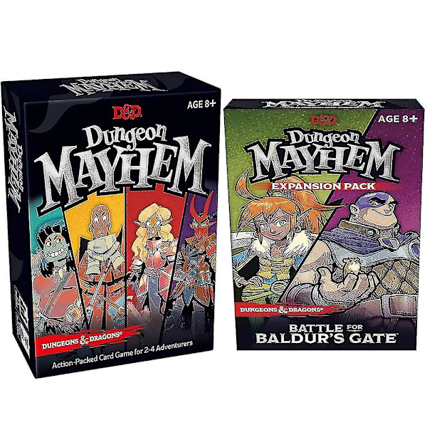 \"Dungeones Mayhem Dungeonsing Dragons -korttipeli, 120 korttia, lelu, viihde, juhlat, perhe, ystävät, taistelu Baldur's Gaten laudasta\"