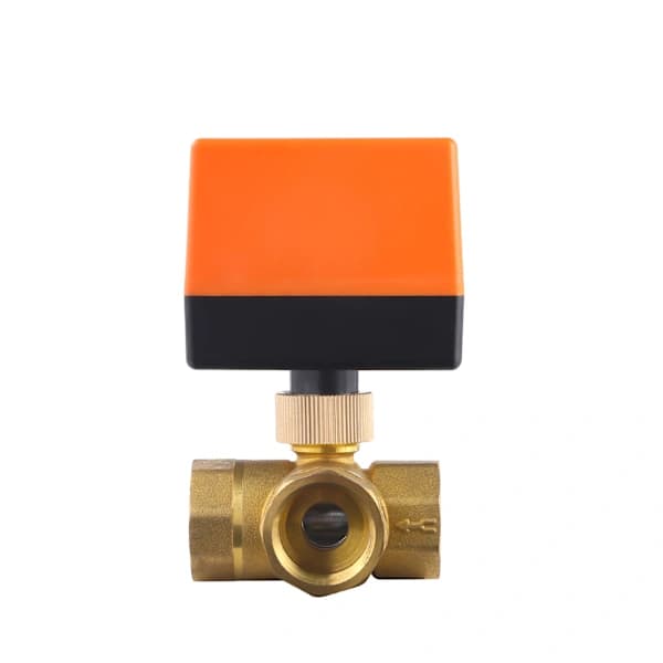 3-veis motorisert ventil motorisert magnetventil DN25 AC 220V messing