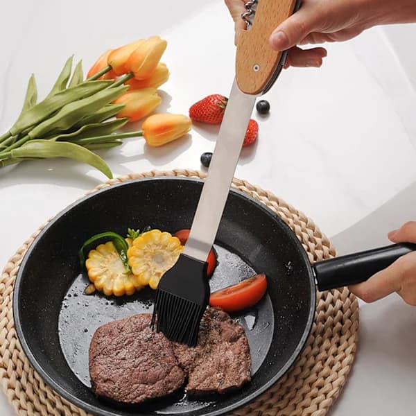 5-i-1 BBQ Grillværktøjssæt Sammenklappeligt Bærbart Rustfrit Stål Multiværktøj til Camping, Picnic og Grill i Baghaven