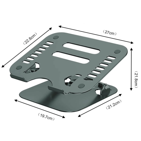 CDQ Justerbart stativ bärbar tietokone 360 ​​tiehöylät roterande bas Ergonomisk Grey