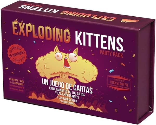 Exploding Kittens Party Pack -lautapeli espanjaksi, EKIEK04ES, 2–10 pelaajaa-tfrf