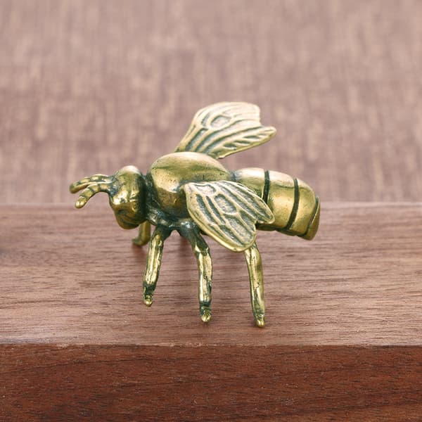 Dekoration af messingbi-figur - Lille bi-statue ornament - Dyrefigur