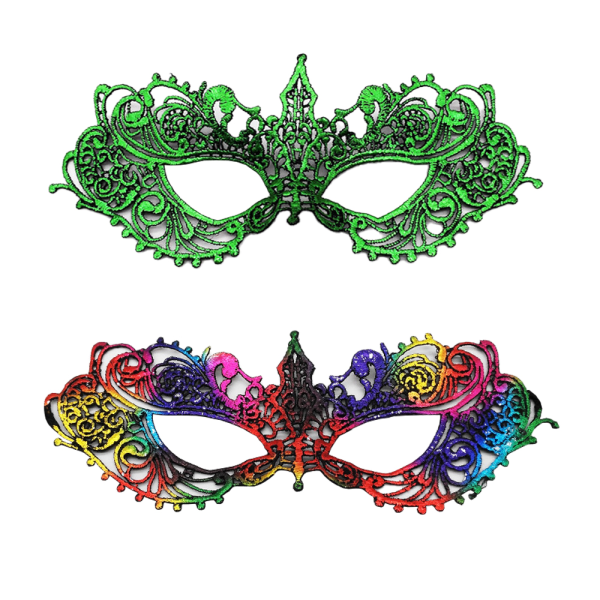 CDQ 2st Party Lace Mask Halv Face Styling og Sexig Kostym Party