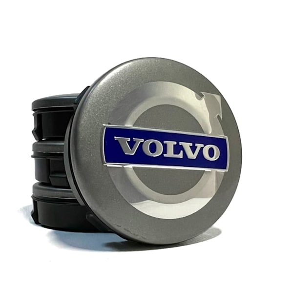 4-pak - Volvo Centerkapsler / Hjulkapsel Emblem - Bil 70 70 64mm Grå